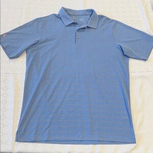 Antigua Blue with Gray Pattern Polo Shirt
